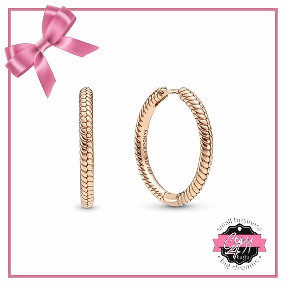 Medium Charm Hoop Earrings - Picture 1 of 11